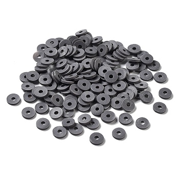 Handmade Polymer Clay Beads, for DIY Jewelry Crafts Supplies, Disc/Flat Round, Heishi Beads, Slate Gray, 6x1mm, Hole: 1.5mm, about 10000pcs/bag