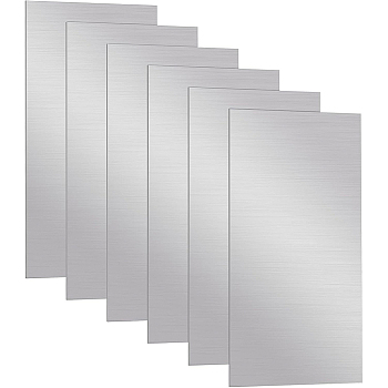 Aluminium Plates, Rectangle, Silver, 30.5x15.1x0.06cm
