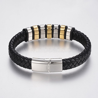 Braided Leather Cord Bracelets(BJEW-H560-69)-3