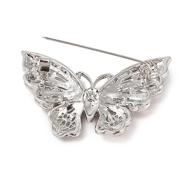 Butterfly Zinc Alloy Rhinestone Brooches for Backpack Clothes(JEWB-S027-04C)-2