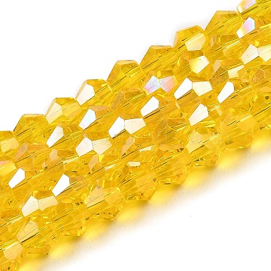 Gold Bicone Glass Beads