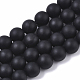 Brins noir de perles de pierre naturelle(X-G-R193-01-10mm)-1