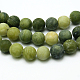 Chapelets de perles rondes en jade taiwan mat naturel(X-G-M248-6mm-02)-1