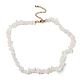 Natural Quartz Crystal Chips Beaded Necklace(NJEW-FZ00004-01)-1