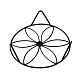 Nbeads 3 шт. 3 цвета плоский круглый с цветочным узором железный дисплей украшения(AJEW-NB0002-99)-3
