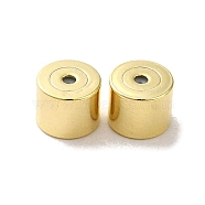 Brass Studs Earrings Findings, Column, Real 24K Gold Plated, 5x4mm, Hole: 0.8mm(FIND-Z039-03B-G)