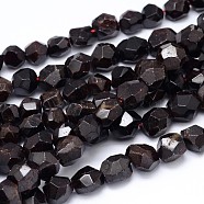 Natural Garnet Nuggets Bead Strands, Faceted, 13~20x12~18mm, Hole: 1mm, about 24pcs/strand, 15 inch(G-O102-04)