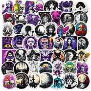 50Pcs 50 Styles Gothic Theme 3D PVC Adhesive Waterproof Stickers Set, for Kid's Art Craft, Bottle, Luggage Decor, Mixed Color, 46~80x36~49mm, 1pc/style(PW-WG98137-01)