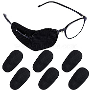 12Pcs Glasses Eye Patch, Reusable Lazy Eye Patch for Amblyopia Strabismus, Black, 103x52x1.5mm(AJEW-CN0001-82)