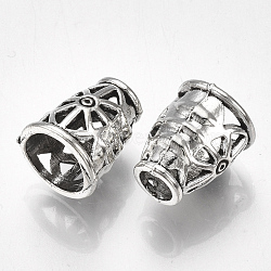 Tibetan Style Alloy Bead Cones, Apetalous, Antique Silver, 13x11mm, Hole: 4.5mm, inner diameter: 8.5mm(TIBE-Q096-01)