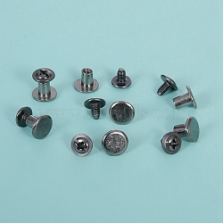 Iron Jewelry Box Drawer Handles, Cabinet Knobs, Nipple Stud Rivets for Phone Case DIY, Gunmetal, 8.5x8mm(PW-WG57742-02)