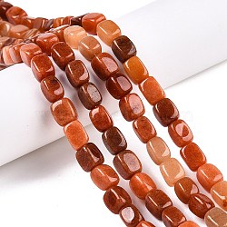 Natural Topaz Jade Beads Strands, Cuboid, 9.5~11x7.5~9x7~8mm, Hole: 1.2mm, about 33pcs/strand, 13.98''(35.5cm)(G-T138-81)