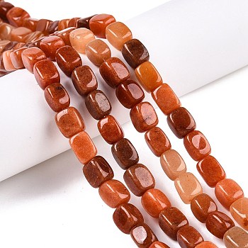 Natural Topaz Jade Beads Strands, Cuboid, 9.5~11x7.5~9x7~8mm, Hole: 1.2mm, about 33pcs/strand, 13.98''(35.5cm)