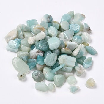 Natural Flower Amazonite Beads, Undrilled/No Hole, Chips, 7~21x6~8x3~6mm, about 100g/bag