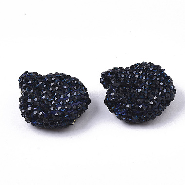 Handmade Polymer Clay Rhinestone Beads(RB-T017-07)-3