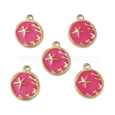 Vacuum Plating 201 Stainless Steel Enamel Pendants(STAS-J401-VC947)-4