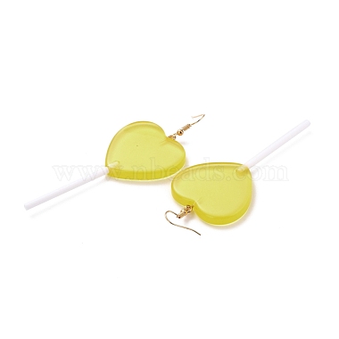 Transparent Heart-shape Lollipop Dangle Earrings for Women(EJEW-Z015-05A)-2