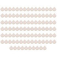 Golden Plated Enamel Alloy Charms, Enamelled Sequins, Flat Round, White, Letter.X, 14x12x2mm, Hole: 1.5mm, 100pcs/Box(ENAM-SZ0001-26A-X)