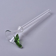 Transparent Glass Long Neck Conical Funnel, Hookah Accessories, Clear, 42.5x26x102mm(AJEW-WH0109-01)