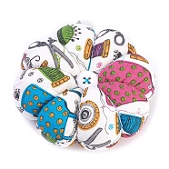 Cloth Needle Pin Cushions, with Cotton and Rubber, Colorful, 86x33mm(TOOL-WH0015-39C)
