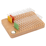 Wood Sewing Thread Winding Boards Holder, with Acrylic Sewing Thread Winding Boards, Mixed Color, 40~119x36.5~163x1.8~17mm(WOOD-NB0002-71)