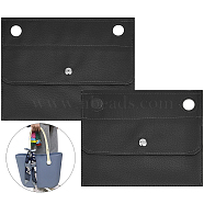 WADORN 2Pcs 2 Styles PU Imitation Leather Bag Organiser Inserts, Rectangle, Black, 159~179x190~225x6~7.5mm, Hole: 18~18.5mm, 1pc/style(DIY-WR0002-87A)