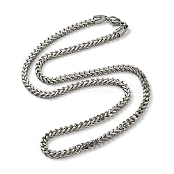 201 Stainless Steel Wheat Chains Necklace, Stainless Steel Color, 22.05 inch(56cm)(STAS-Z056-05P)