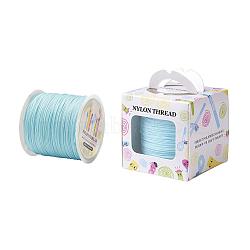 Nylon Thread, Pale Turquoise, 0.8mm, about 98.43yards/roll(90m/roll)(NWIR-JP0009-0.8-02)