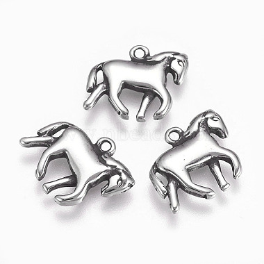 Antique Silver Horse Stainless Steel Pendants