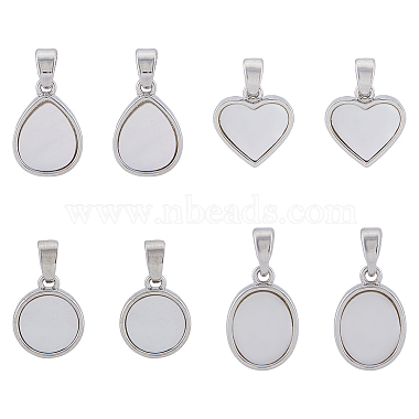 Platinum Mixed Shapes Freshwater Shell Charms