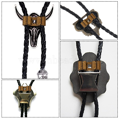 30Pcs Iron Bolo Tie Slides Clasp Accessories(IFIN-CA0001-61)-5