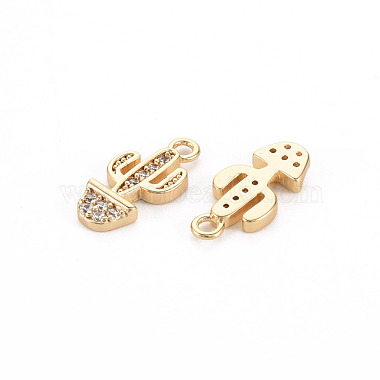 Brass Micro Pave Clear Cubic Zirconia Charms(KK-S356-462-NF)-2