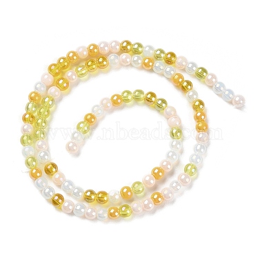 Transperant Electroplate Glass Beads Strands(X-GLAA-P056-4mm-B01)-2