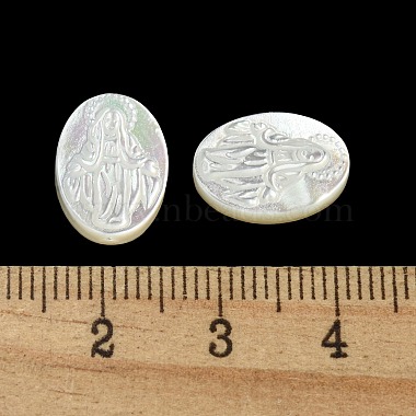 Carved Natural White Shell Cabochons(SSHEL-N038-08B)-3