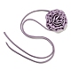colliers ras du cou en tissu rose pour femmes(NJEW-Z022-01J)-2