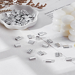 150Pcs DIN6063 Aluminum Slide Charms, Slider Beads, for Leather Cord Bracelets Making, Raw(Unplated), 9x7.2x4.9mm, Hole: 1.2x5mm(ALUM-LP0001-01)