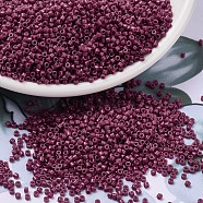 MIYUKI Delica Beads, Cylinder, Japanese Seed Beads, 11/0, (DB2355) Duracoat Opaque Dyed Plum Berry, 1.3x1.6mm, Hole: 0.8mm, about 2000pcs/10g(X-SEED-J020-DB2355)