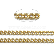 Brass Twisted Chains, Curb Chains, Diamond Cut, Soldered, Faceted, with Spool, Oval, Lead Free & Nickel Free & Cadmium Free, Golden, 2x1.5x0.45mm(X-CHC-S108-G-NF)