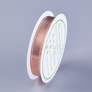 Copper Wire for Jewelry Making, Rose Gold, 18 Gauge, 1mm, about 4.92 Feet(1.5m)/roll(YS-TAC0001-01C-RG)