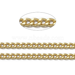 Brass Twisted Chains, Curb Chains, Diamond Cut, Soldered, Faceted, with Spool, Oval, Lead Free & Nickel Free & Cadmium Free, Golden, 2x1.5x0.45mm(X-CHC-S108-G-NF)