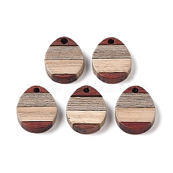 Sandalwood & Wenge Wood Pendants, Oval, 17x13x3.5mm, Hole: 2mm(WOOD-S061-01A)