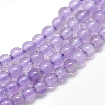 Natural Amethyst Beads Strands, Round, 2mm, Hole: 0.5mm, about 196pcs/strand, 16.3 inch