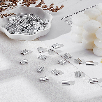 150Pcs DIN6063 Aluminum Slide Charms, Slider Beads, for Leather Cord Bracelets Making, Raw(Unplated), 9x7.2x4.9mm, Hole: 1.2x5mm