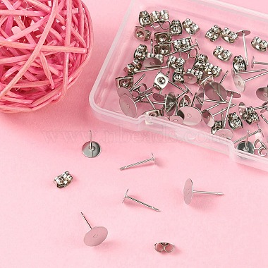 40Pcs 4 Size 304 Stainless Steel Stud Earring Findings(STAS-YW0001-56)-6