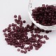 6/0 Frosted Round Glass Seed Beads(X-SEED-A008-4mm-M16)-1