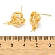 Brass Stud Earrings Findings(EJEW-H128-03G)-3