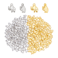 PandaHall Elite 200Pcs 2 Colors CCB Plastic Pendants, Elephant Shape, Platinum & Golden, 15.5x12x4.5mm, Hole: 1.6mm, 100pcs/color(CCB-PH0001-18)