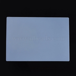 Non-slip Heat Resistant Reusable Silicone Mat, One Side Smooth One Side Frosted, for Refrigerator Drawers, Epoxy Resin, Pastry Dough Pad, Clear, 14.5x20.5x0.1cm(X-DIY-E032-05)