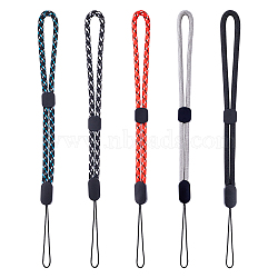 Gorgecraft 20Pcs 5 Colors Knitting Nylon Lanyard Wrist Strap Phone Straps, Adjustable Wrist Rope for Purse Keychain Camera Smart Phones, Mixed Color, 22x0.45cm, 4pcs/color(AJEW-GF0007-74)