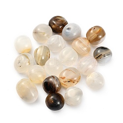 20Pcs Natural Marine Chalcedony Beads, Tumbled Stone, Nuggets, 8~19x8~12x4~8mm, Hole: 0.8mm(G-FS0001-61)